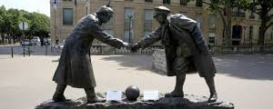 Christmas Truce football statue